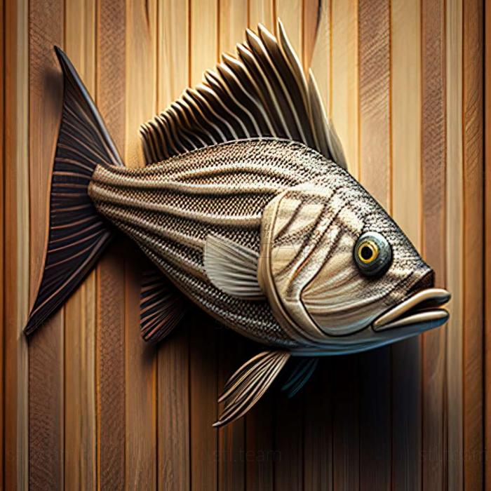 3D model Striped  tailed dianema fish (STL)